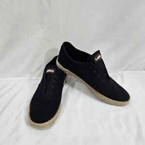 Lamo Black Canvas Carey Espadrilles Womens Size 8.5